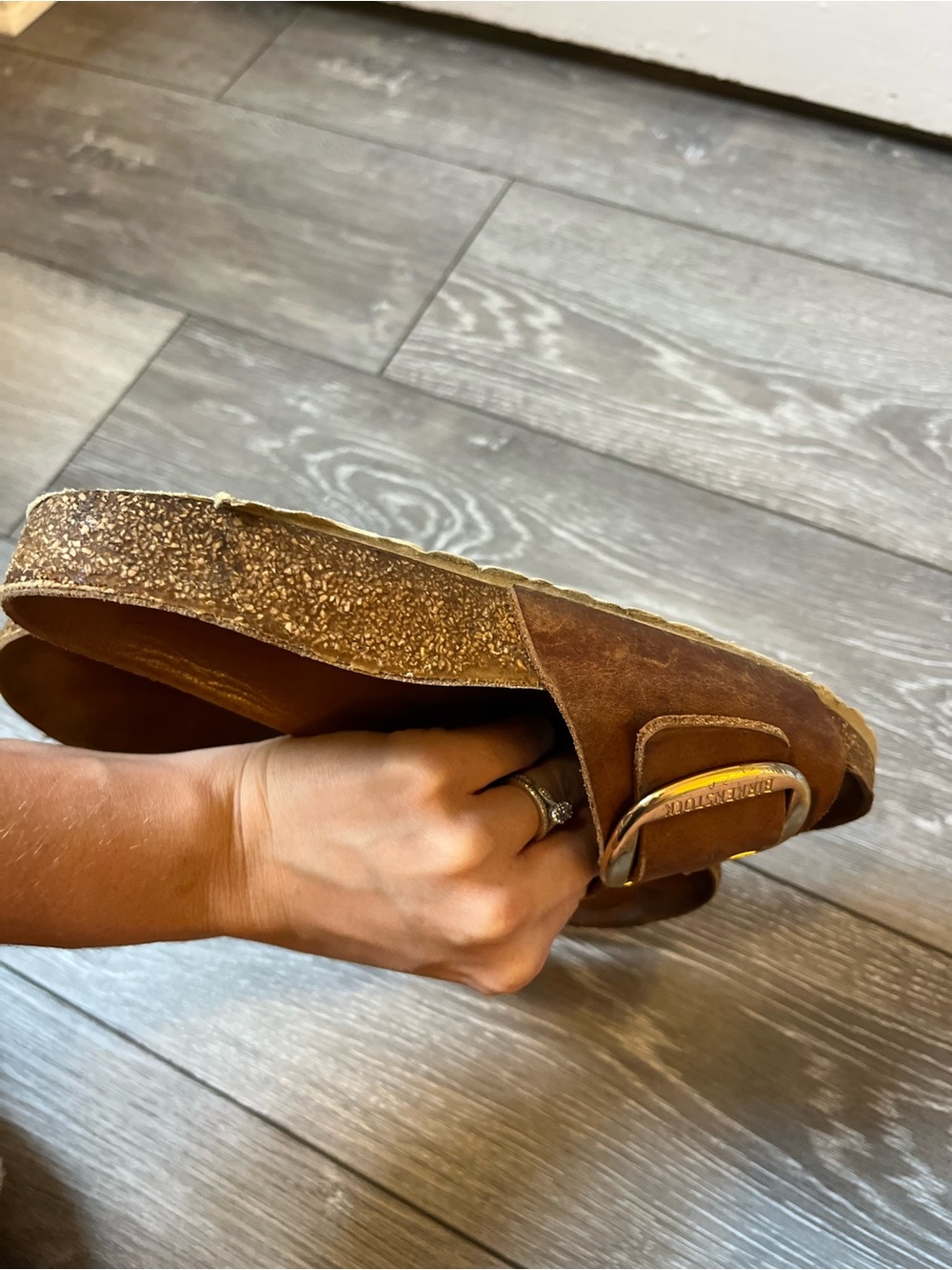 Birkenstock Madrid Big Buckle sandals in cognac oiled leather Size 40 / W 9-9.5 - Picture 9 of 9